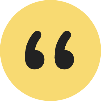 Quote bubble with yellow background