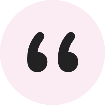 Quote bubble with pink background