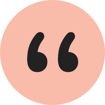 Quote bubble with red background