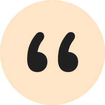 Quote bubble with nectarine background